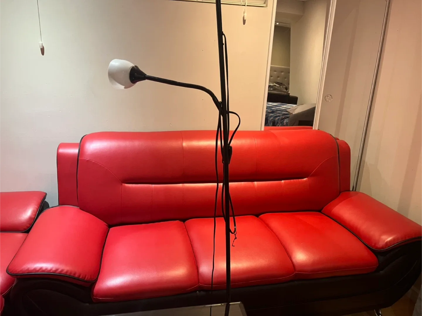 Red Leather Sofa image indicator(2)