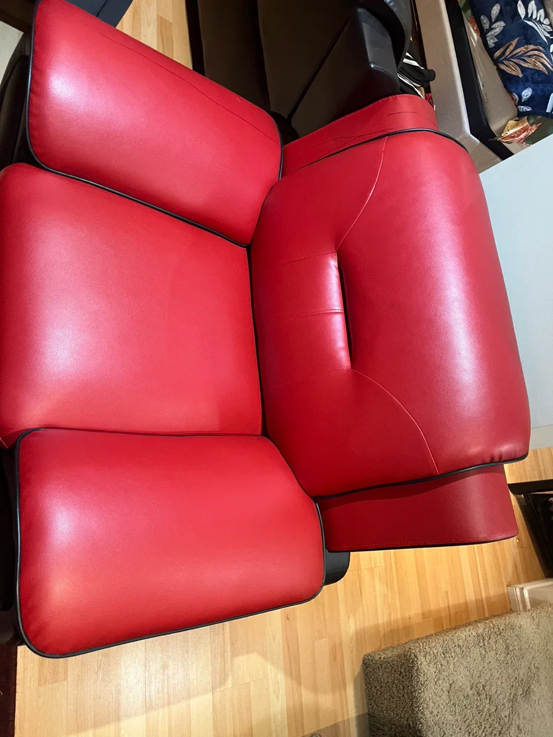 Red Leather Sofa