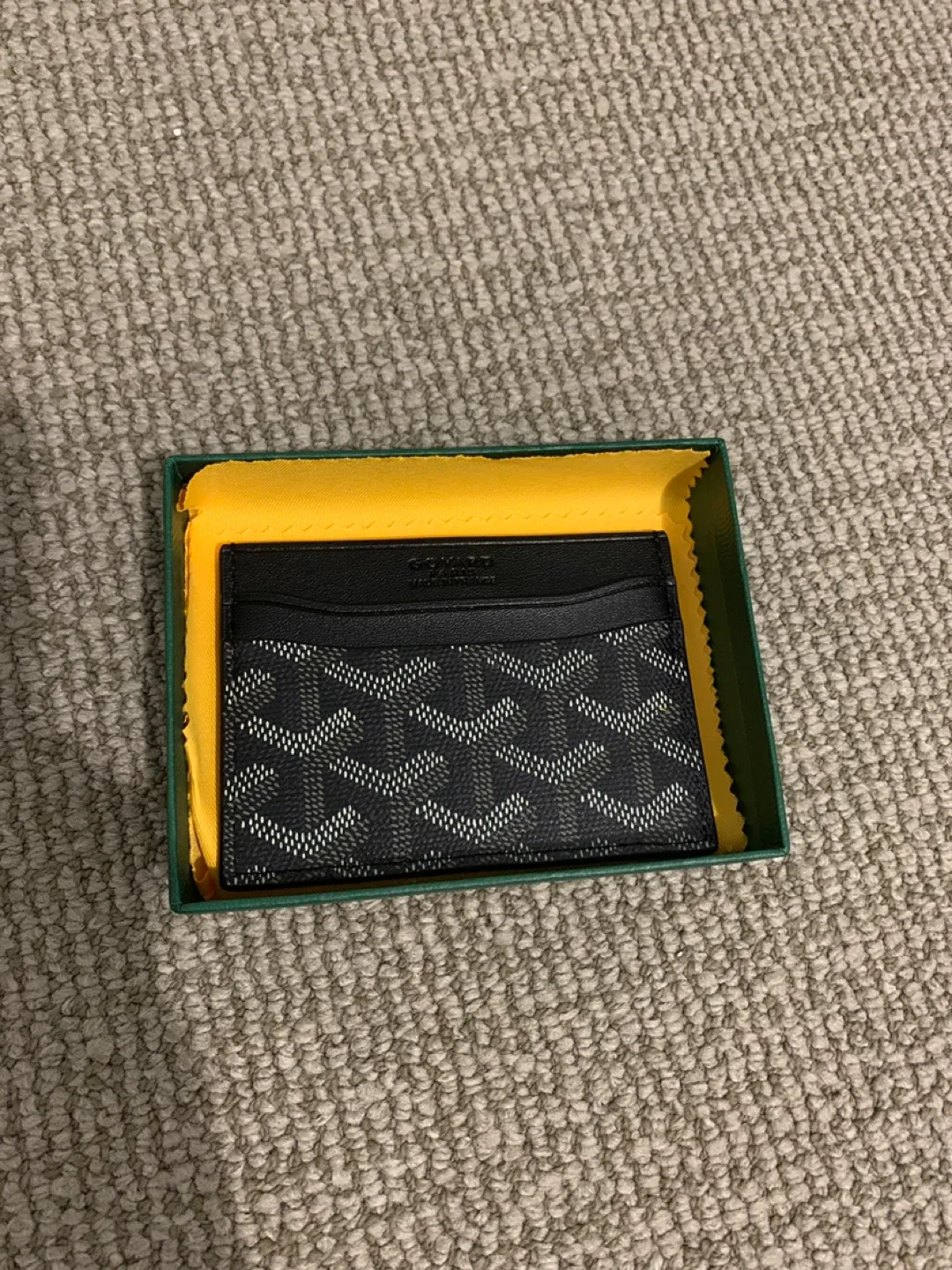 Goyard Black Card Holder with Box