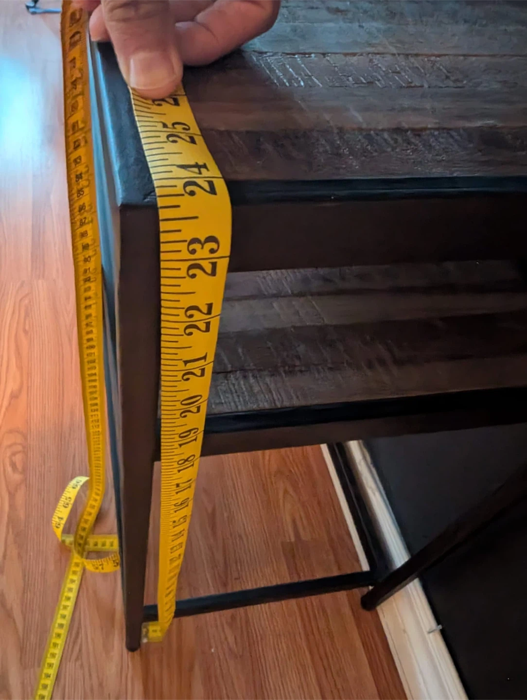 Rustic Wood & Metal TV Stand - photo 5