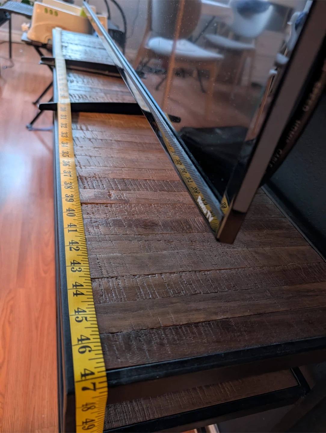 Rustic Wood & Metal TV Stand - photo 3