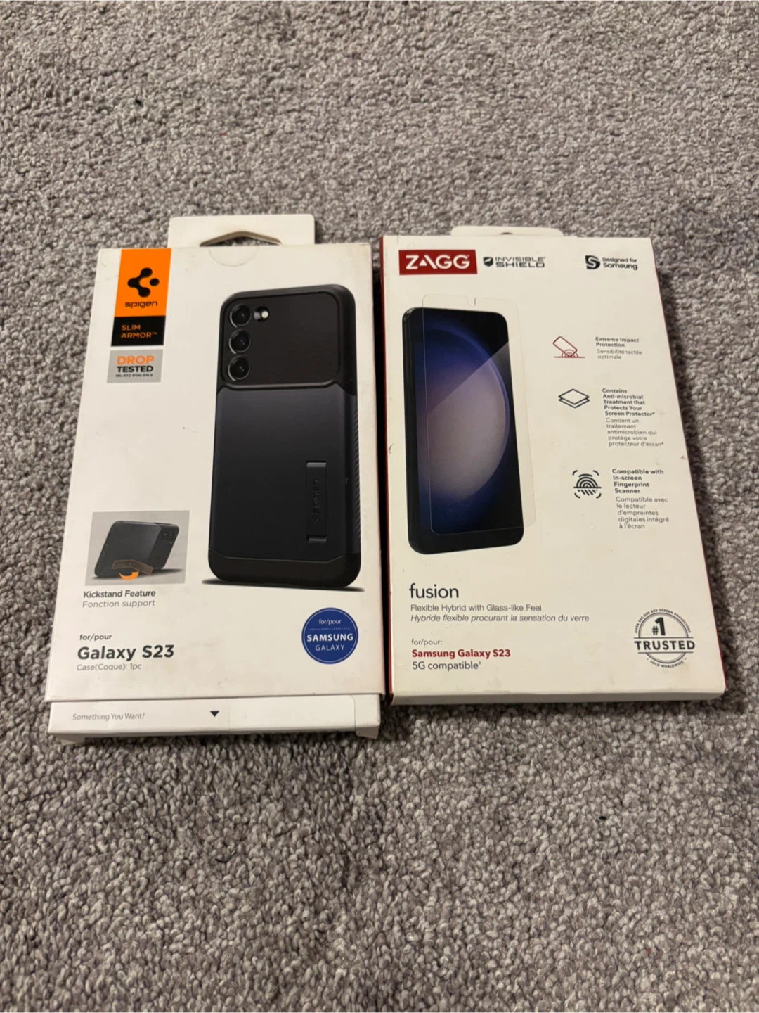 Spigen S23 case + screen protector