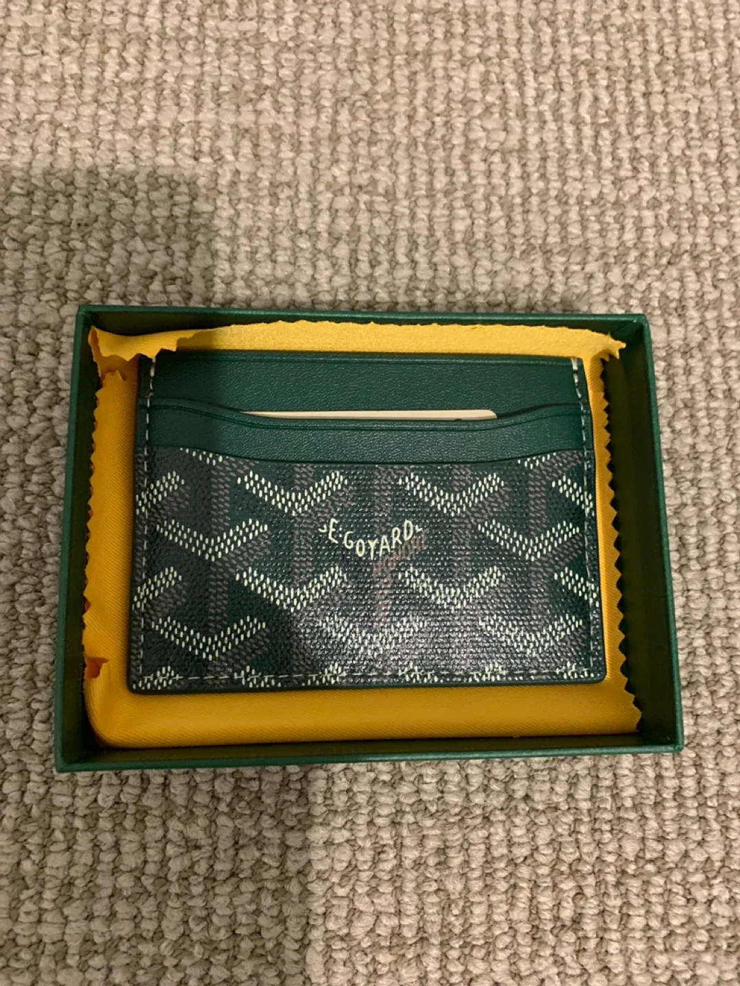 Goyard Green Card Holder with Box image indicator(2)