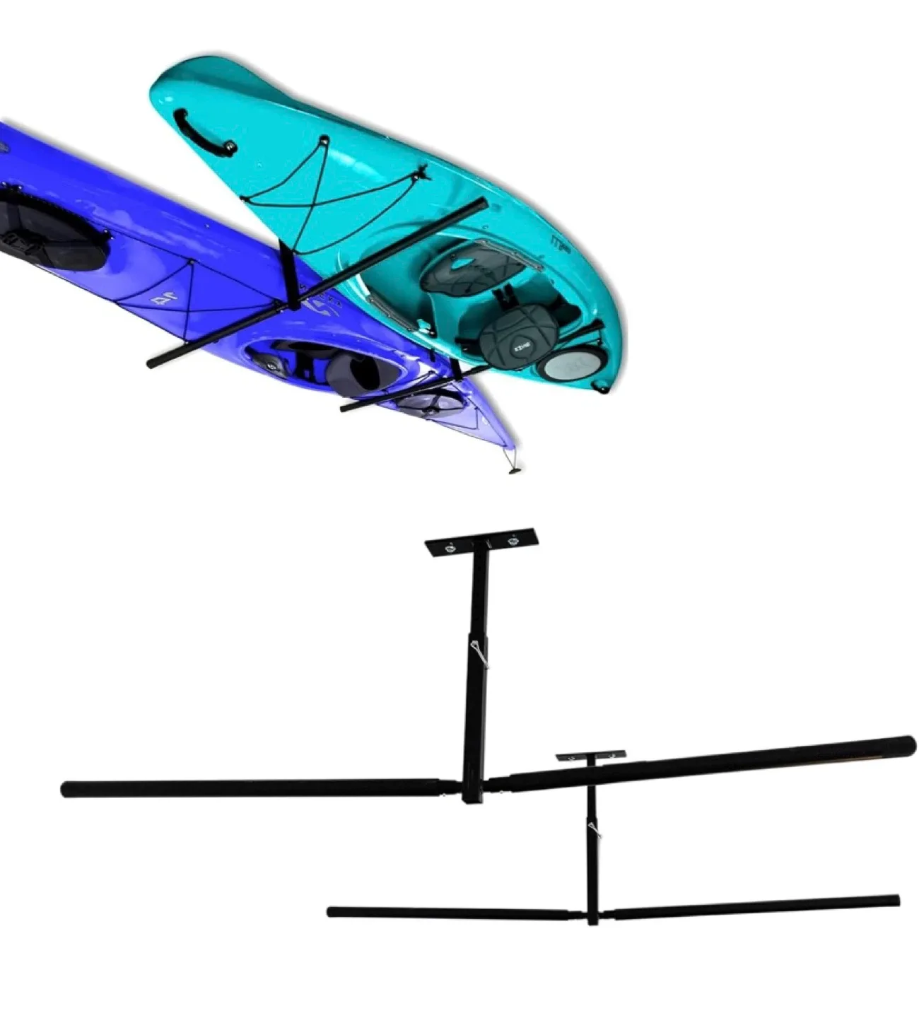 New 2 Kayak Ceiling Rack Store Your Board image indicator(5)