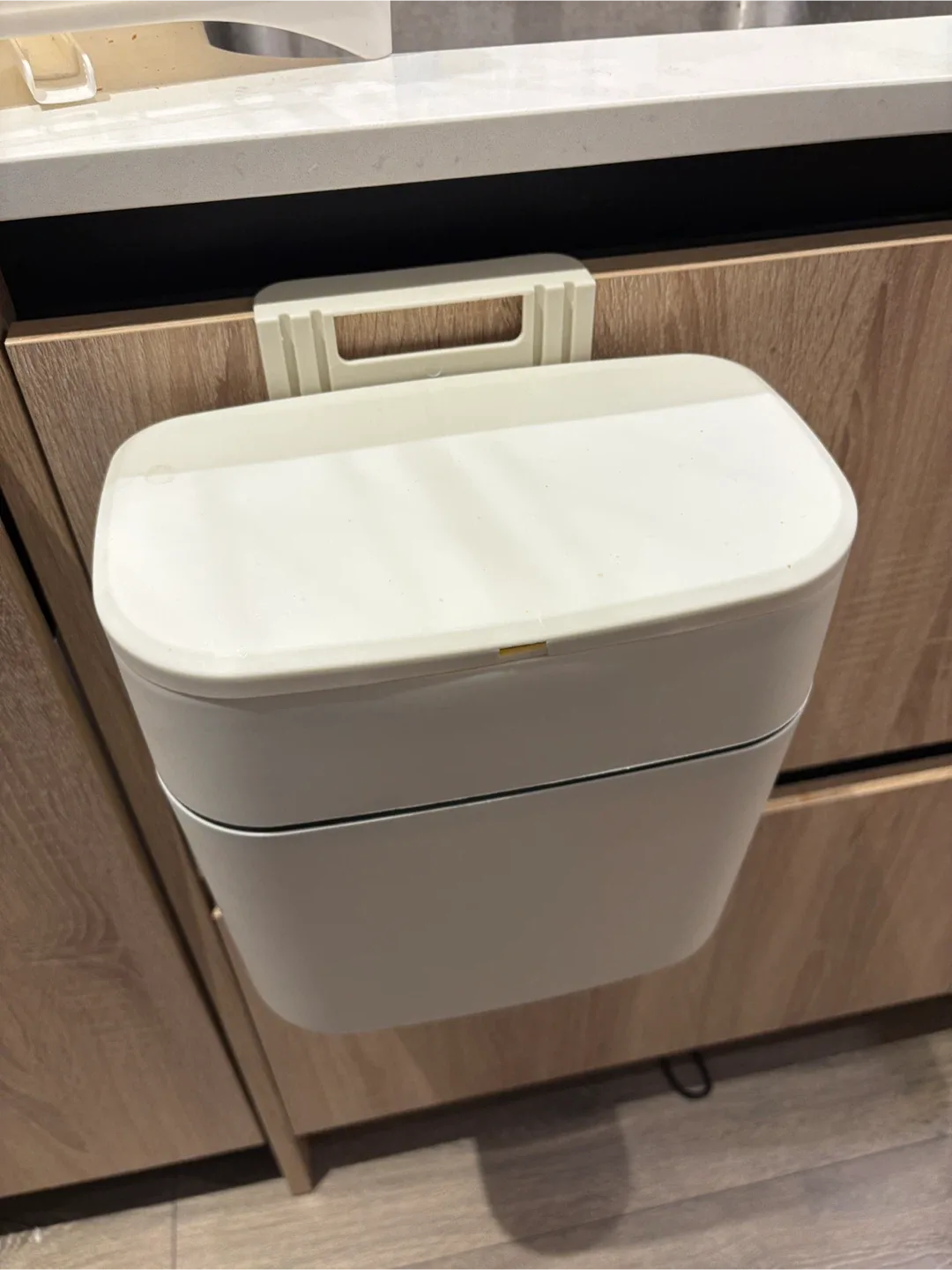 White Under Sink Trash Can