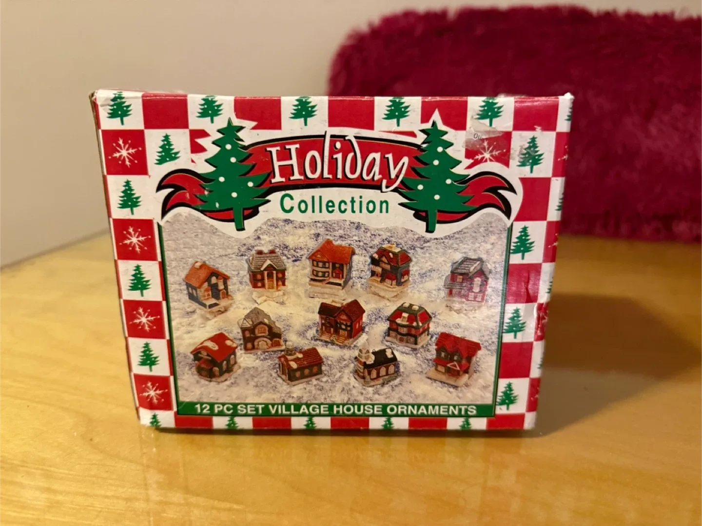 Holiday Collection Village House Ornaments - 12 pc set