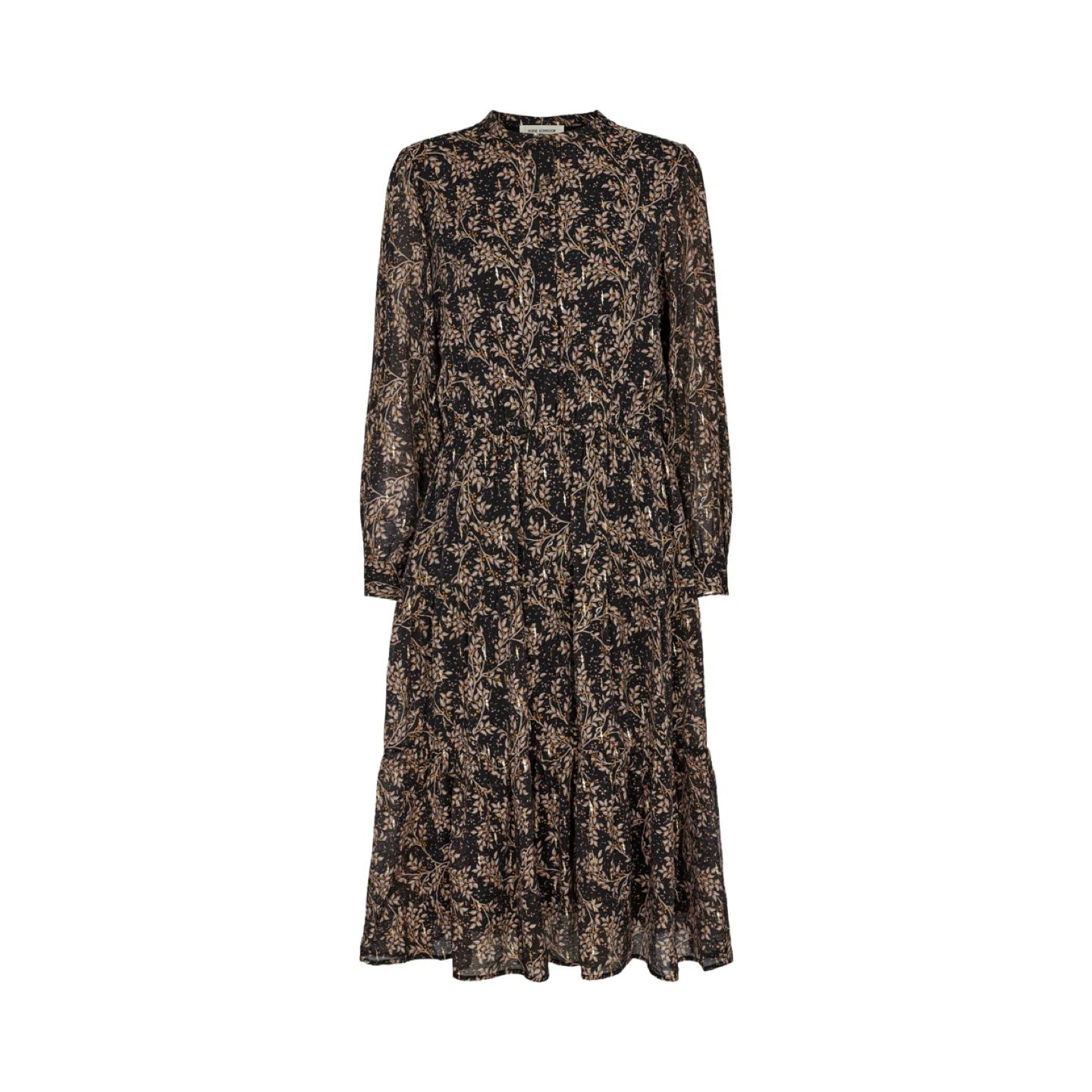 Sofie Schnoor Black & Gold Floral Dress, size M - photo 4