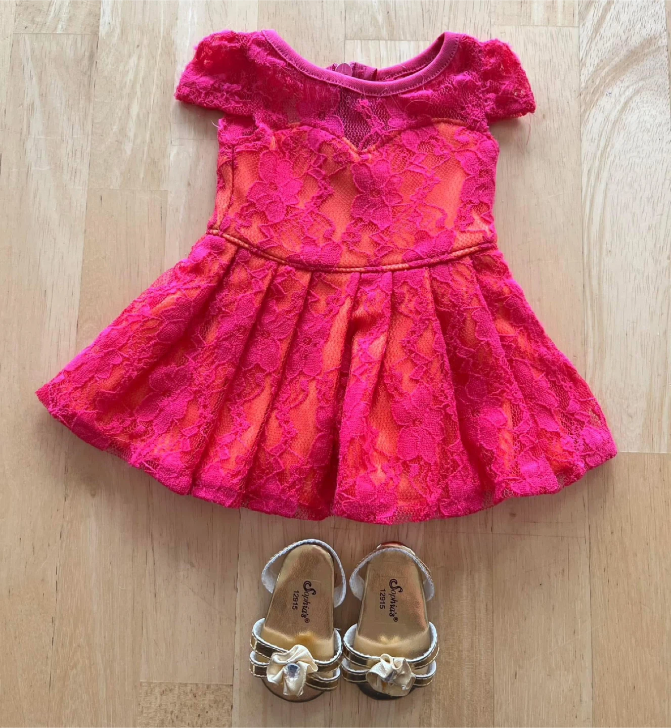Doll Dress & Sandals