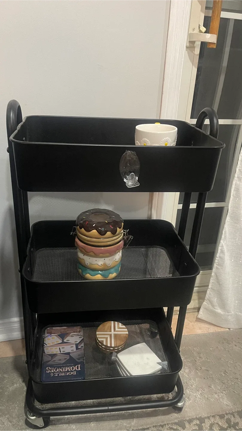 Rolling Utility Cart - Black  #Cleanout image indicator(2)