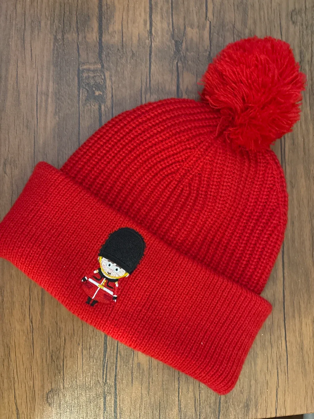 #Cleanout Red Beanie with Grenadier Embroidery