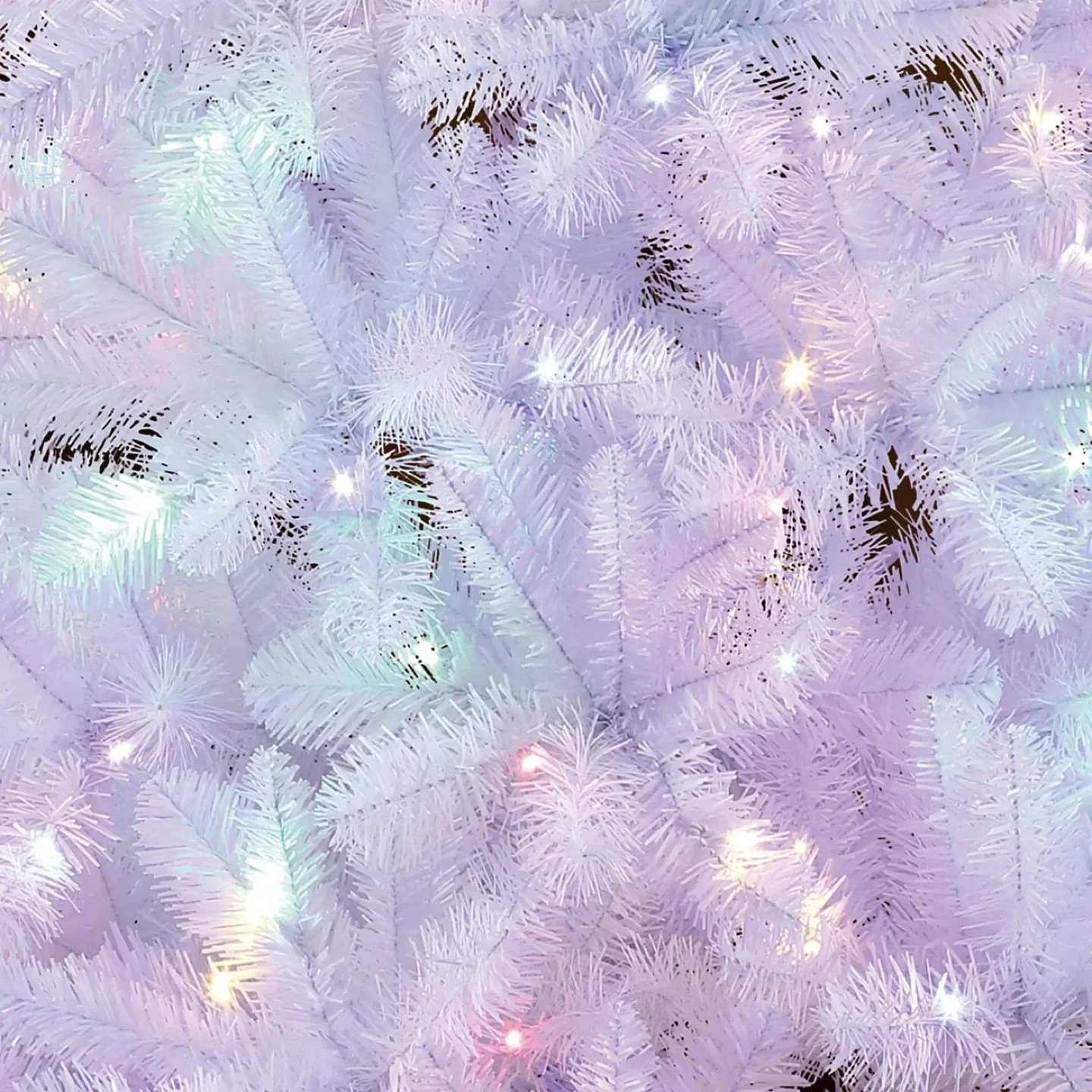 Holiday Time 6.5' Pre-Lit LED Paxton Pine Christmas Tree-White image indicator(4)