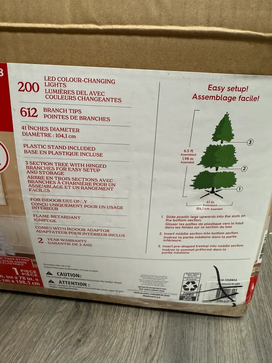 Holiday Time 6.5' Pre-Lit LED Paxton Pine Christmas Tree-White image indicator(8)