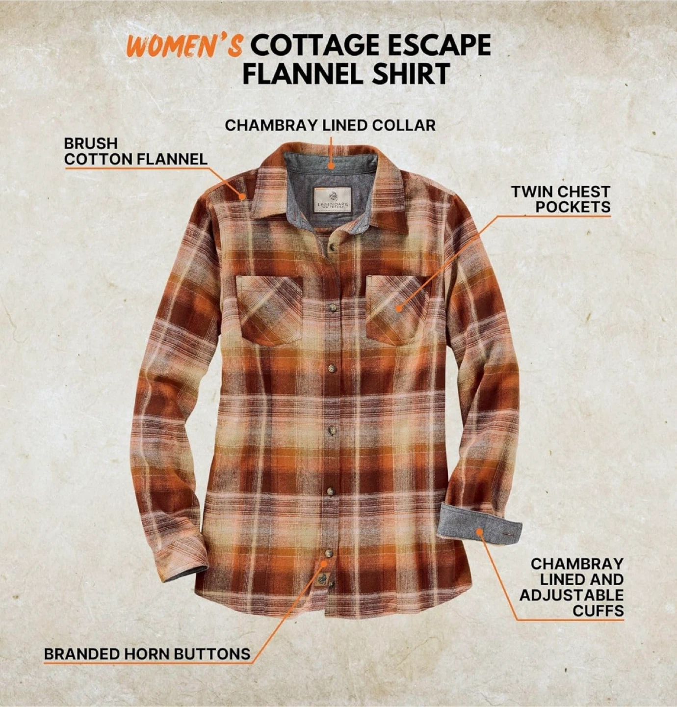 NEW! Legendary Whitetails Women's Flannel Cottage Escape Shirt - photo 3