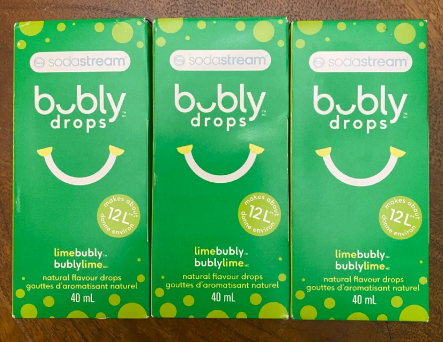 3 SodaStream Bubly Drops Limebubly 40 mL