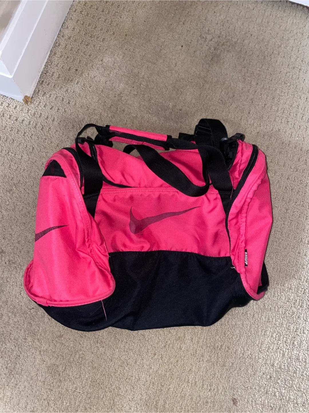 Nike Pink & Black Duffle Gym Bag image indicator(2)