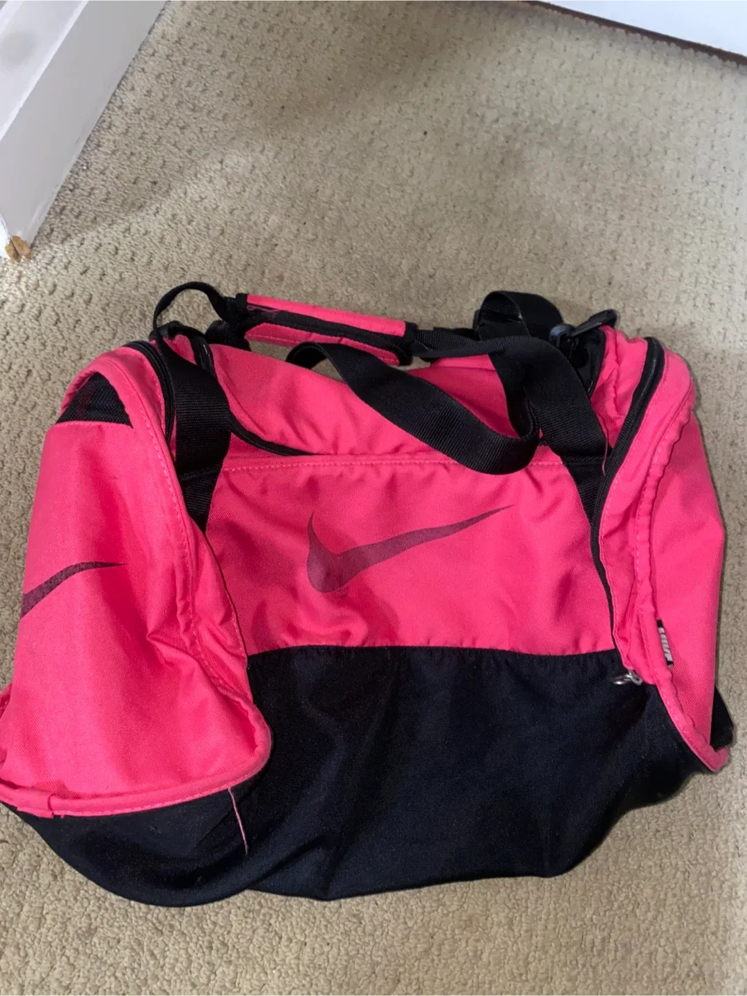 Nike Pink & Black Duffle Gym Bag image indicator(3)