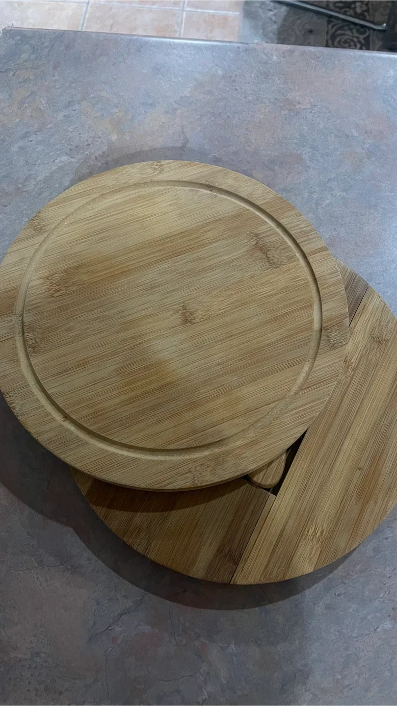 Bamboo Cheese Board with Knife Set  #Cleanout image indicator(2)