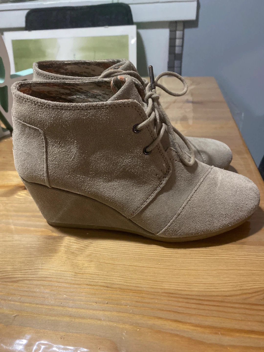 TOMS Desert Wedge Booties - Size 8 - photo 2