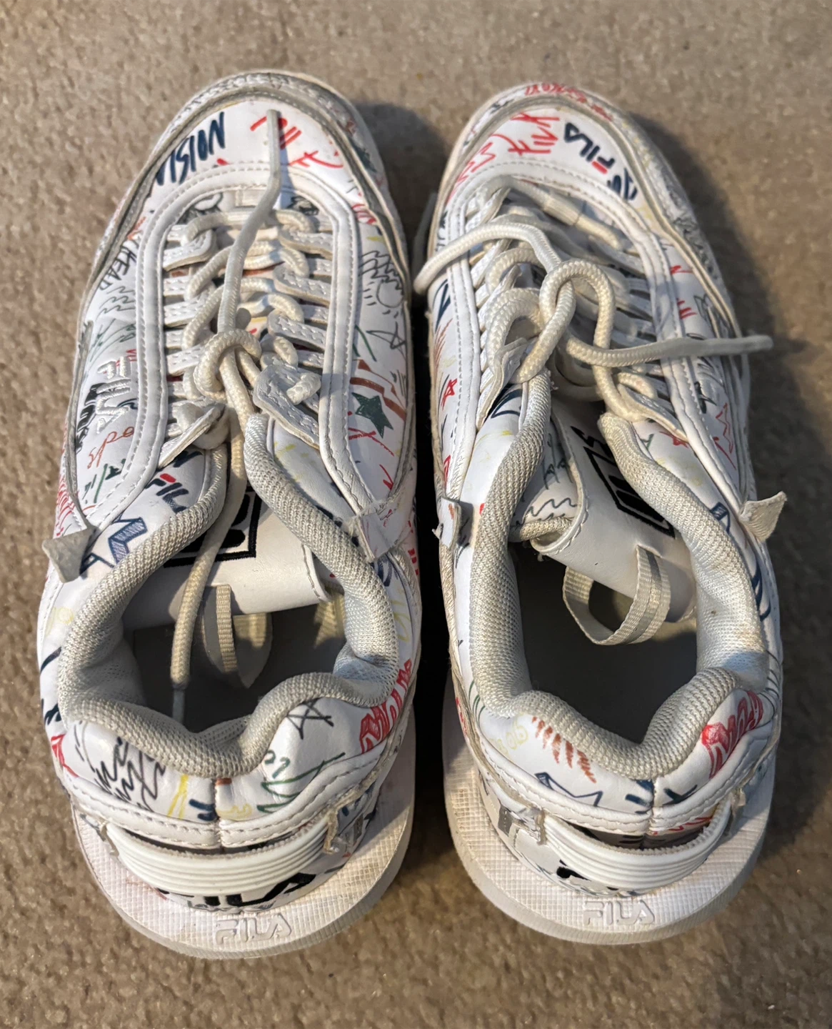 Fila Disruptor Graffiti Sneakers (Size US 5) #Cleanout