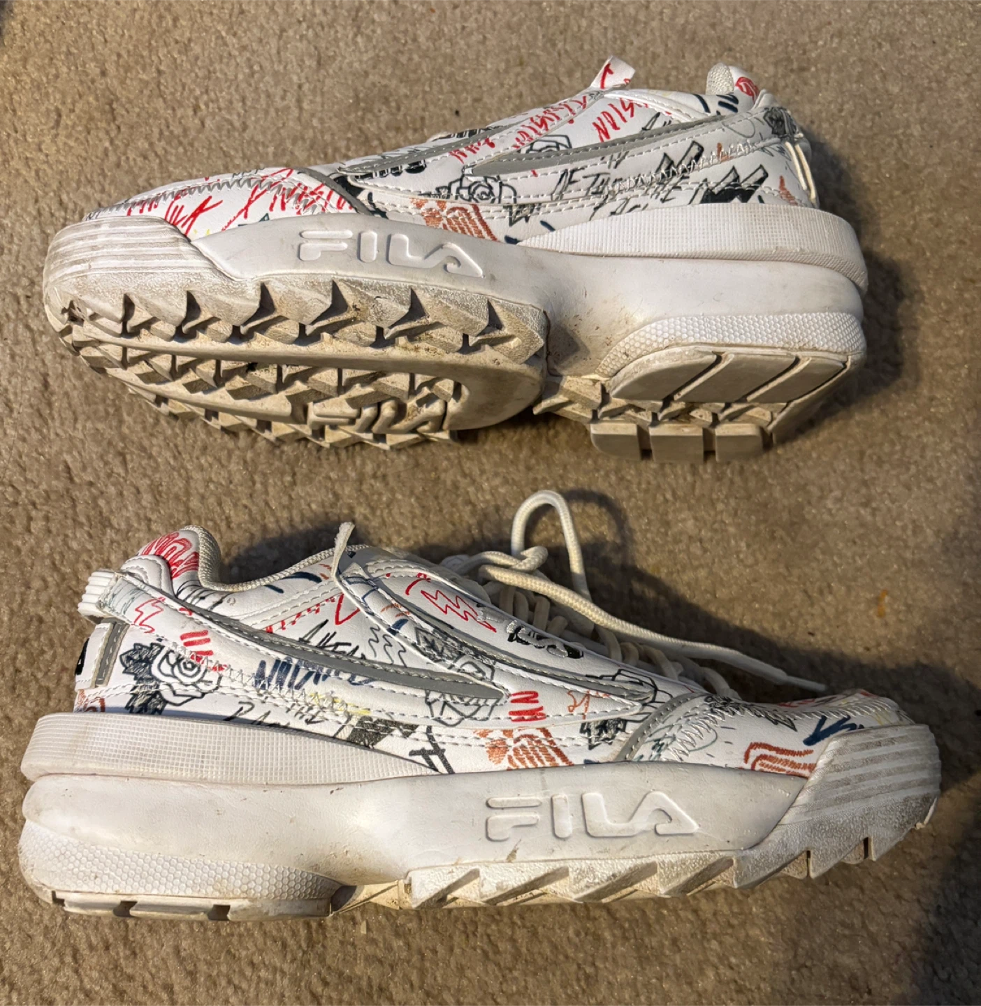 Fila Disruptor Graffiti Sneakers (Size US 5) #Cleanout - photo 3