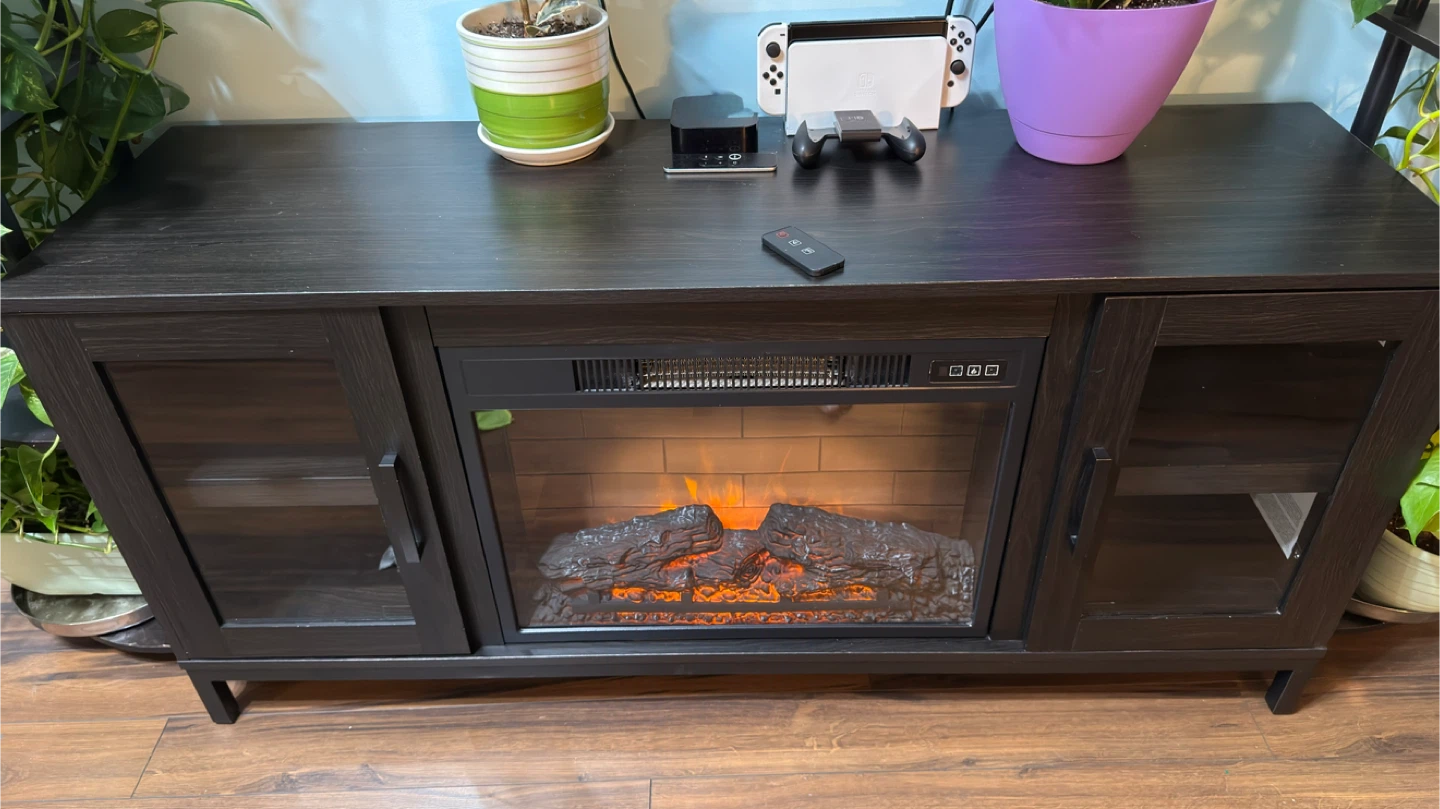 Fireplace TV Stand with Remote