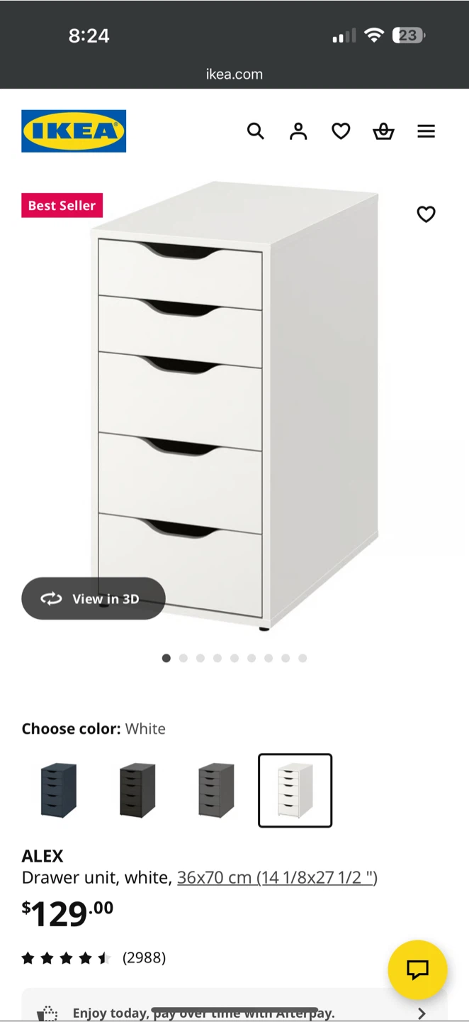 IKEA Alex Drawer Unit - White - photo 2