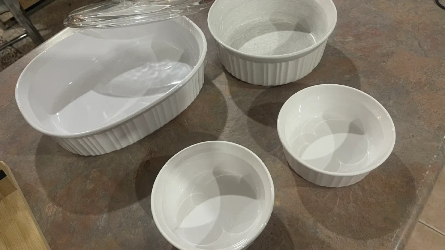 CorningWare French White Bakeware Set  #Cleanout image indicator(2)