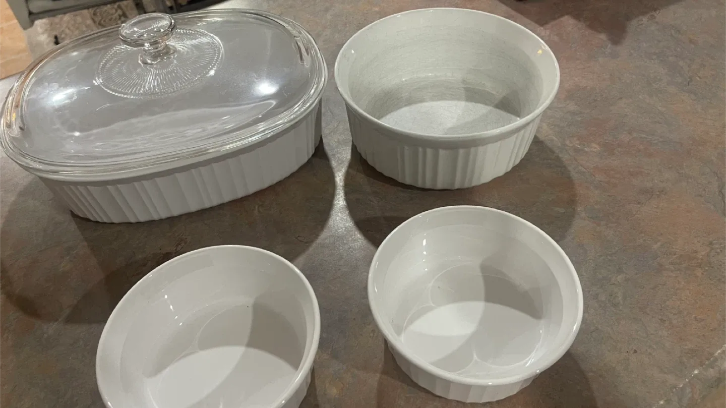 CorningWare French White Bakeware Set  #Cleanout