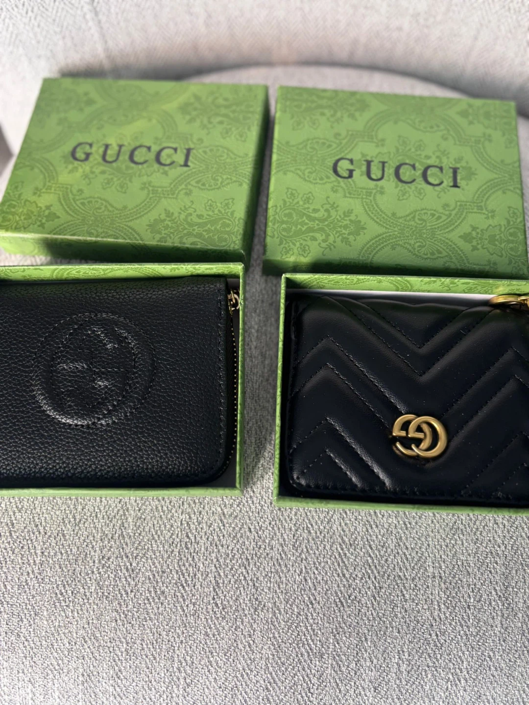 Gucci Black Leather Wallets