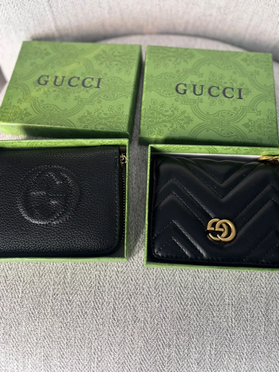 Gucci Black Leather Wallets
