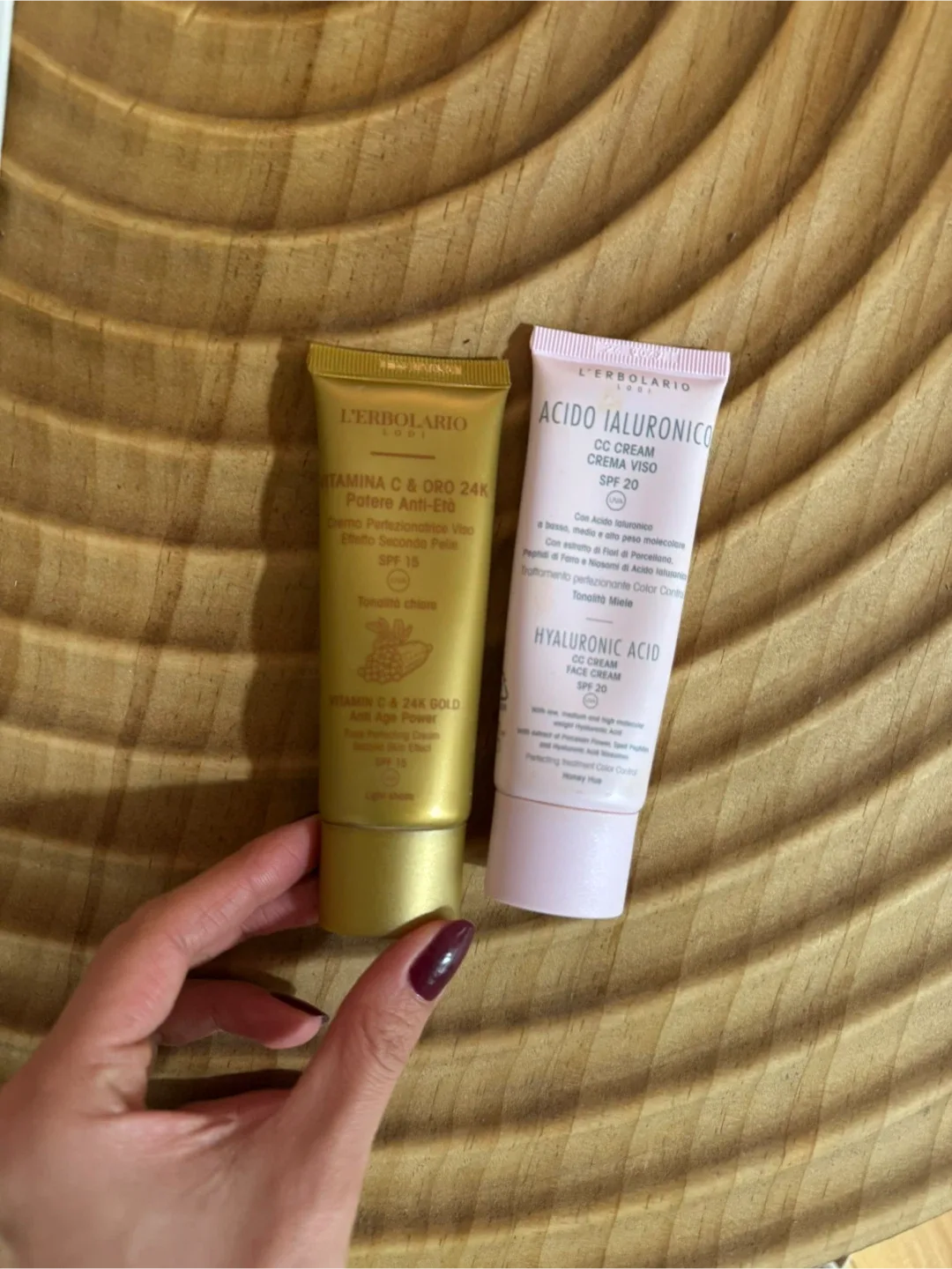 Italian brand face creams with a slight tint