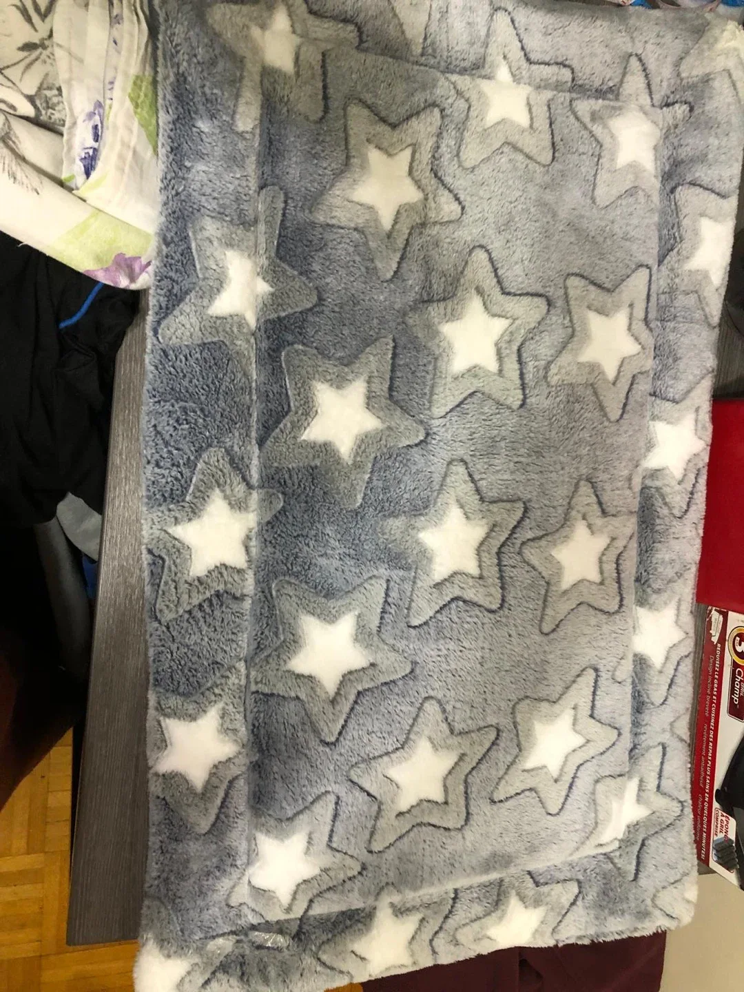 Grey Star Pattern Pet Bed