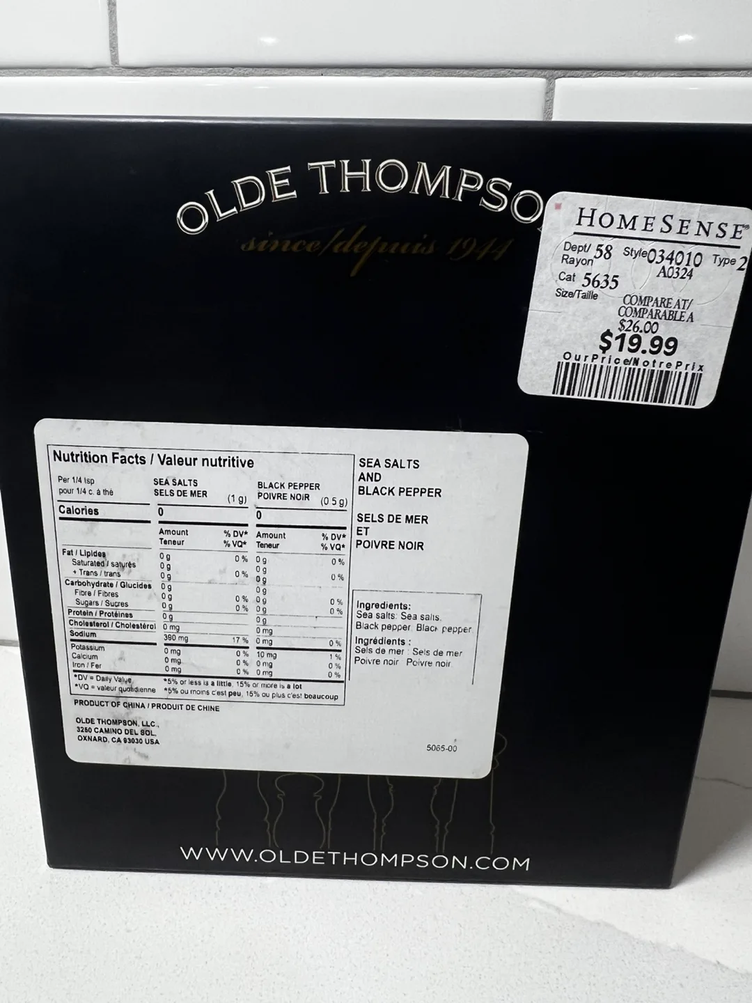 New Olde Thompson  Salt & Pepper Grinder Set image indicator(4)