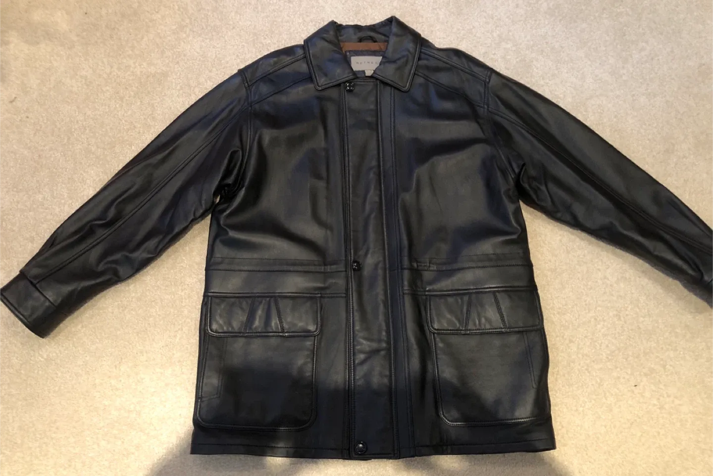 Men’s Black Leather Jacket - like new - #Cleanout