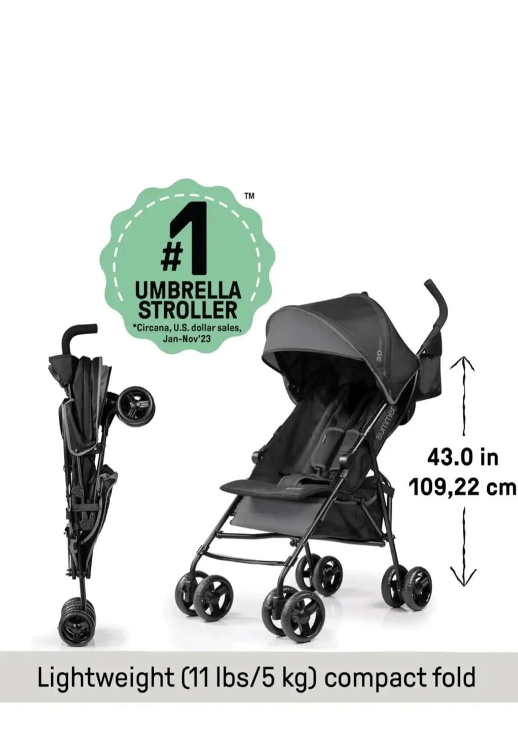 Summer Infant 3D Mini Convenience Stroller Lightweight Travel image indicator(5)