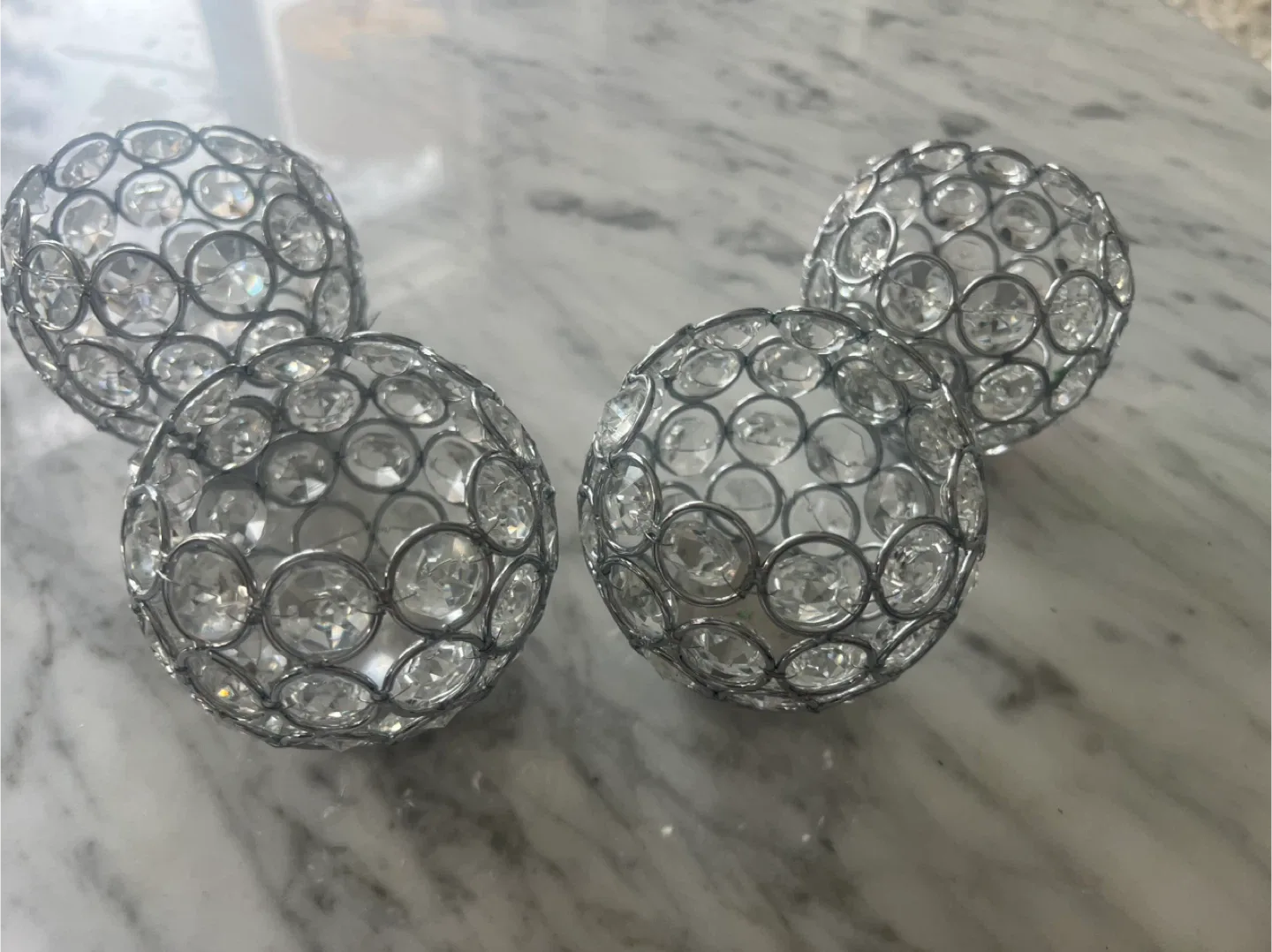 Crystal Tealight Holders - Set of 6 image indicator(3)