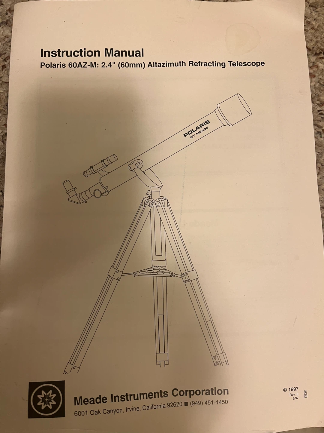 Meade Polaris 60AZ-M Telescope with Books - photo 3