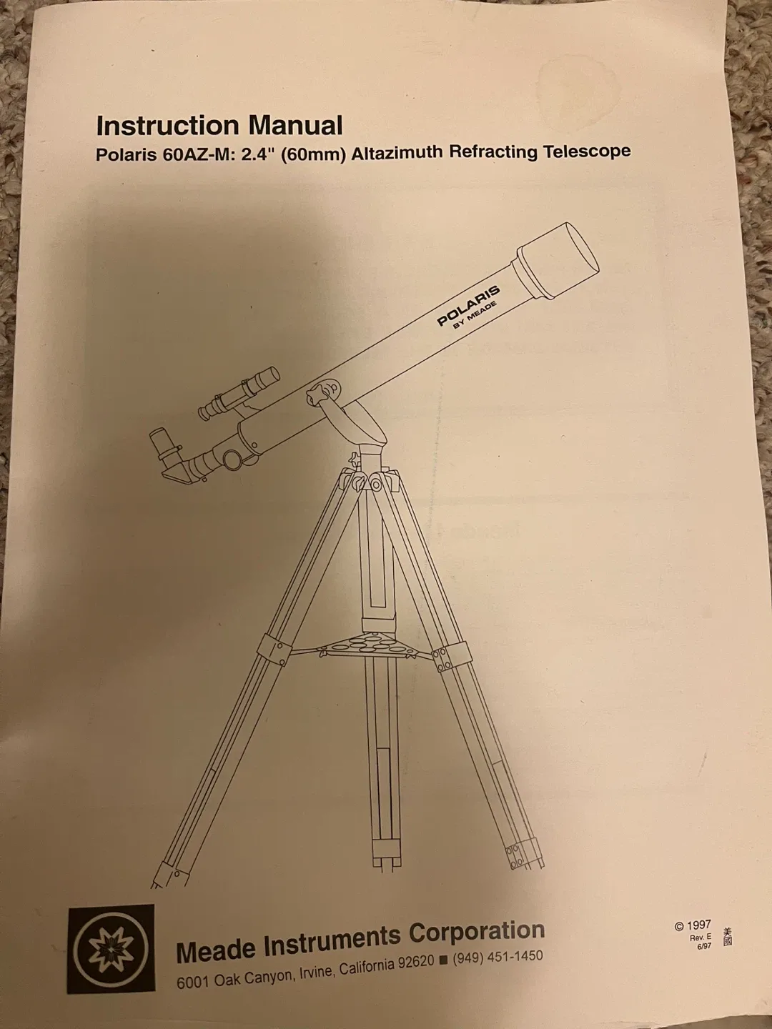 Meade Polaris 60AZ-M Telescope with Books image indicator(3)