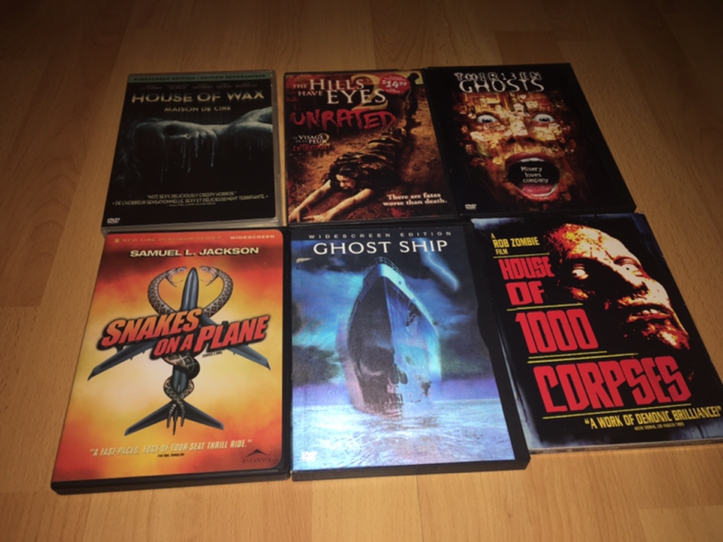 (All 6 DVDs for $15) Horror Movie DVDs