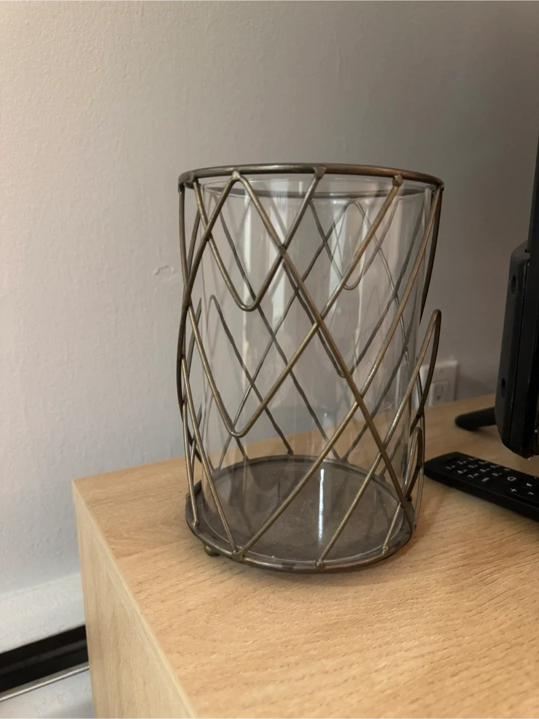 Metal & Glass Decorative Vase