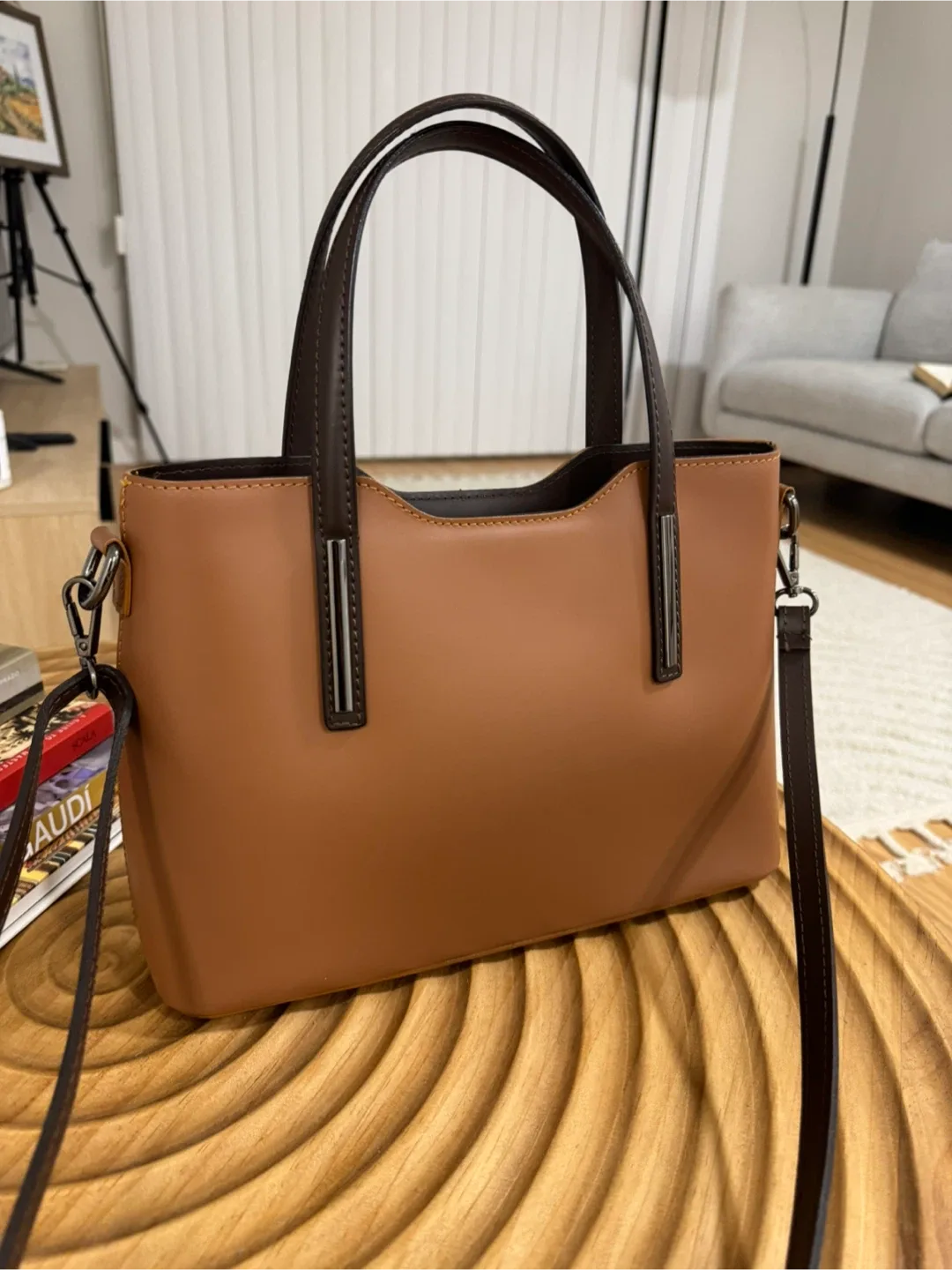 Italian Authentic Terracota Leather Tote Bag