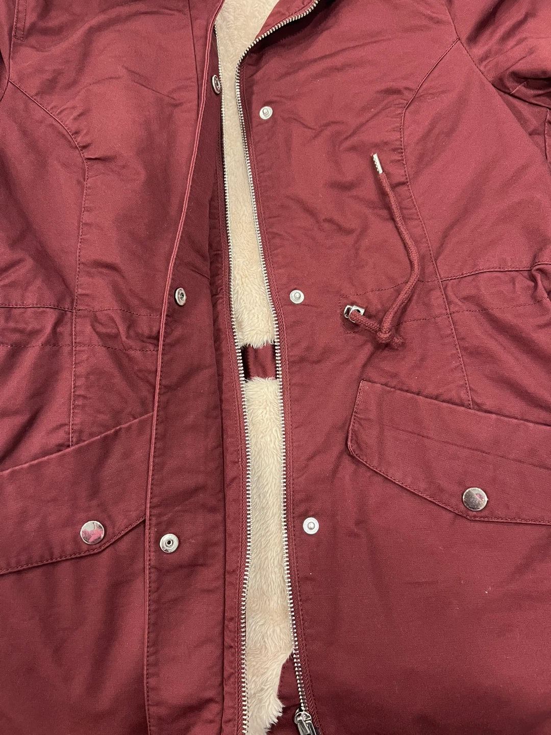 H&M Burgundy Winter Parka - Size US 2 @Closet “#Cleanout” - photo 3