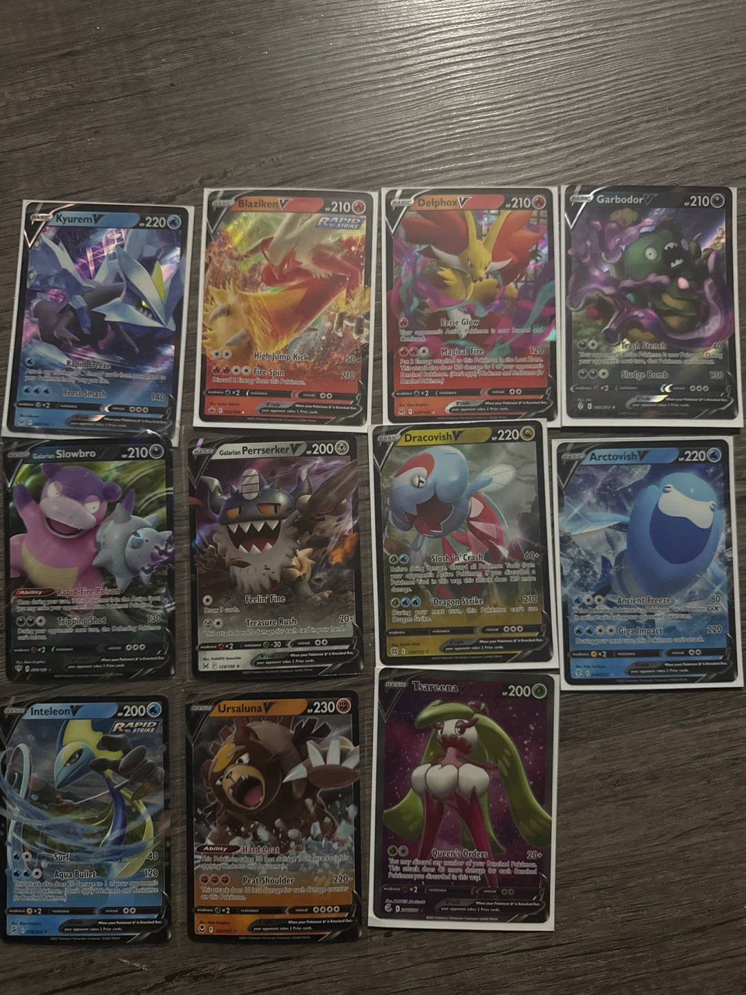 Pokemon V Cards - Kyurem, Blaziken, Delphox & More!