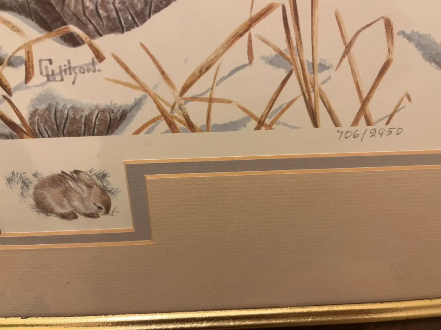 Christine Wilson framed and numbered lithograph 706/2950 image indicator(2)