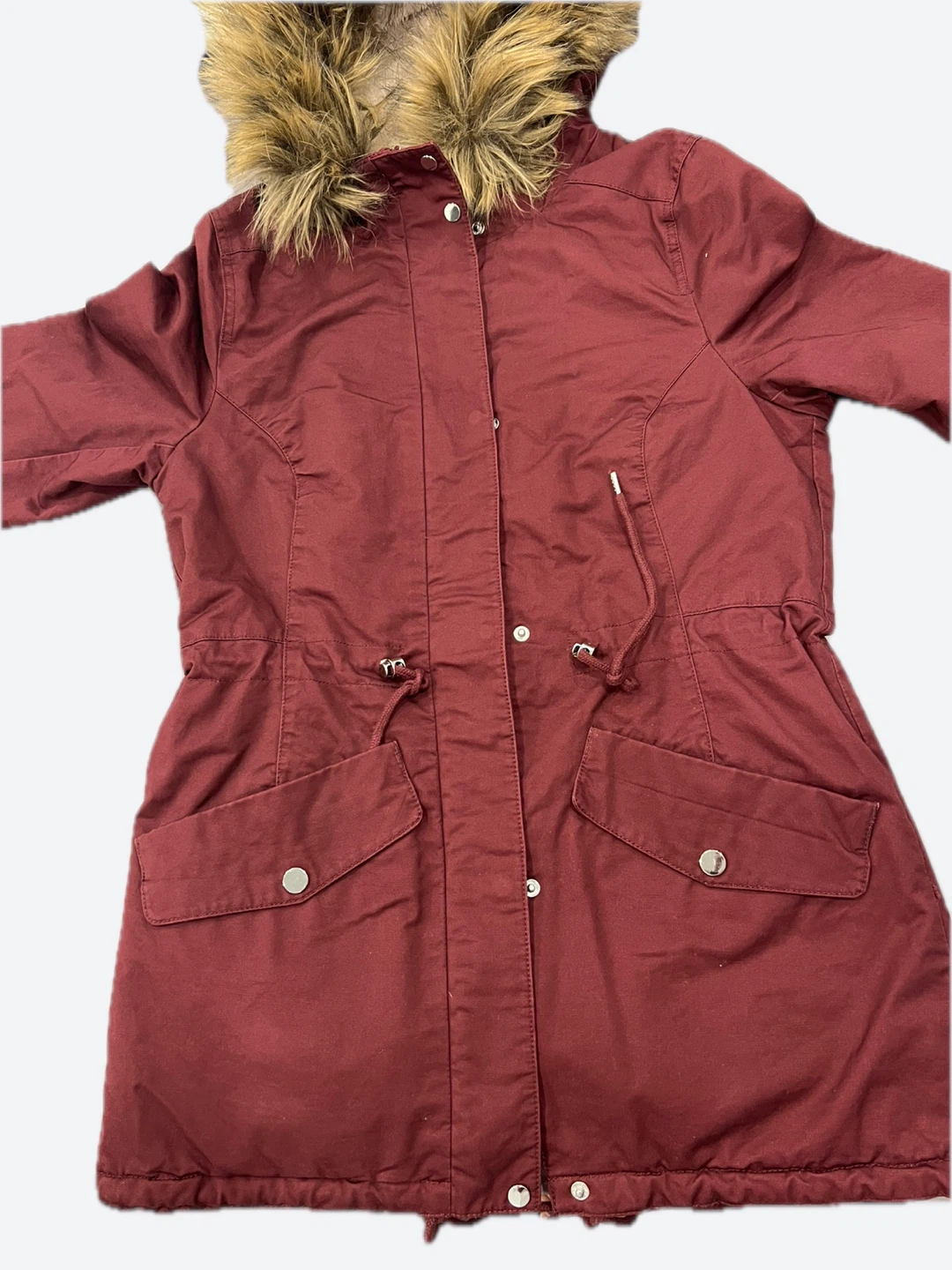 H&M Burgundy Winter Parka - Size US 2 @Closet “#Cleanout”