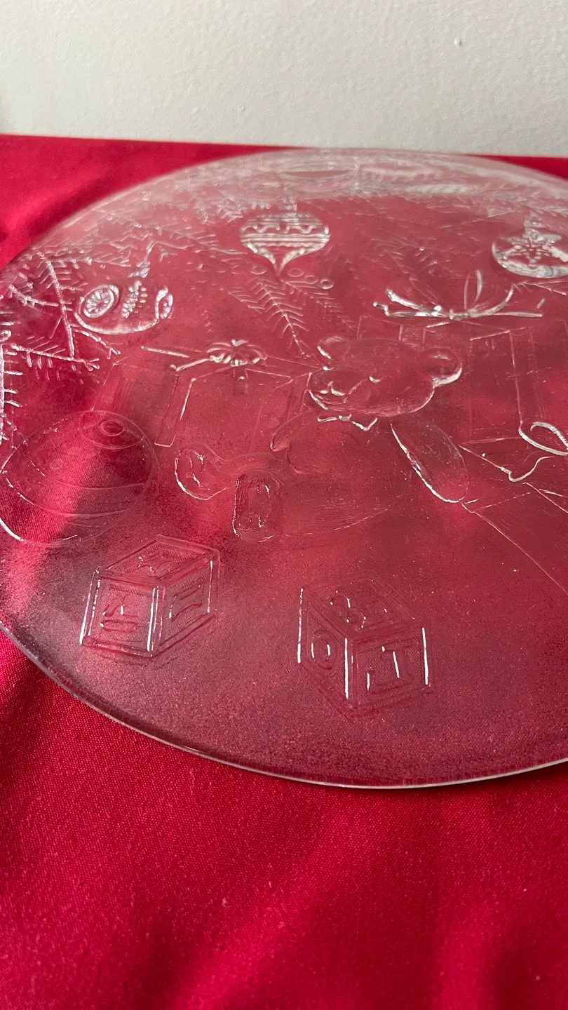 1980’s Vintage Libbey 13” Holiday Serving Platter #clearout image indicator(3)