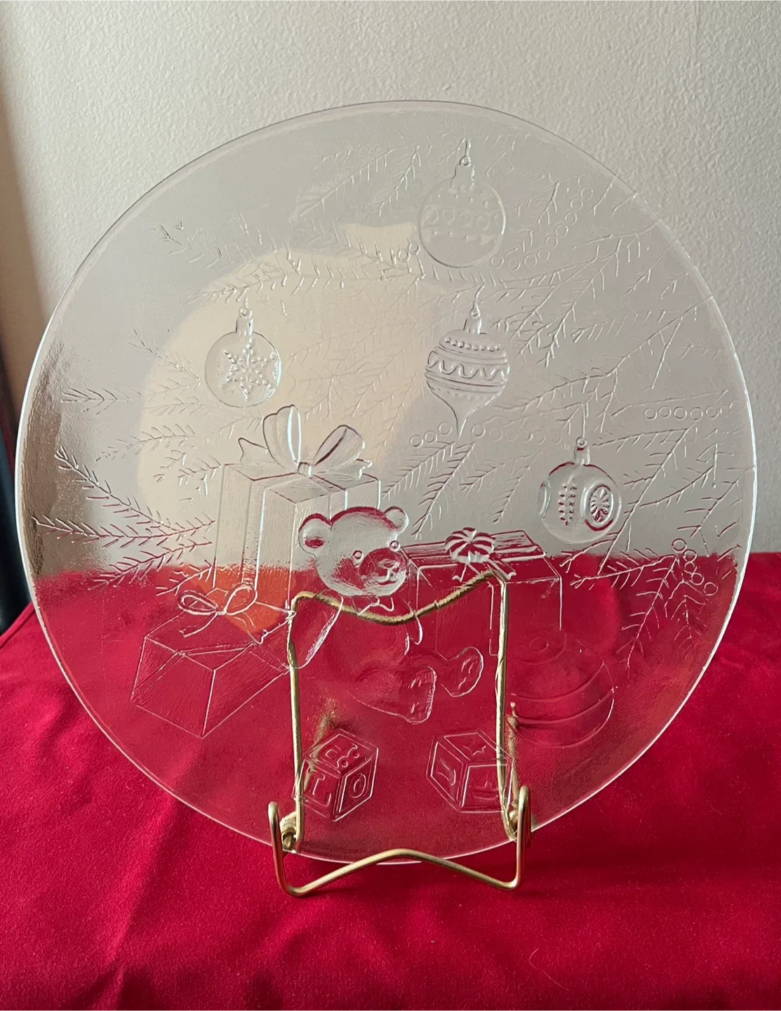 1980’s Vintage Libbey 13” Holiday Serving Platter #clearout