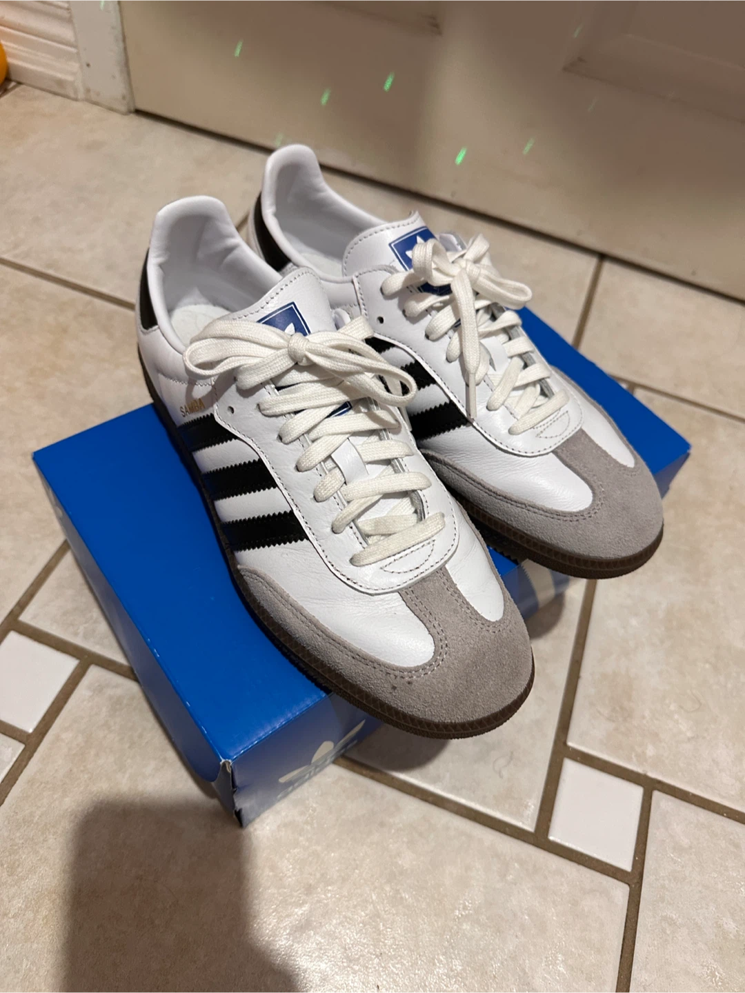 Adidas Samba OG, Size 10.5, White/Black, NEW
