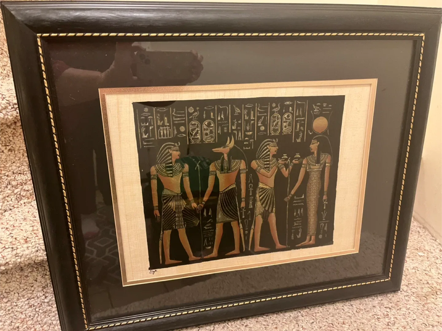 Framed Egyptian Papyrus Art