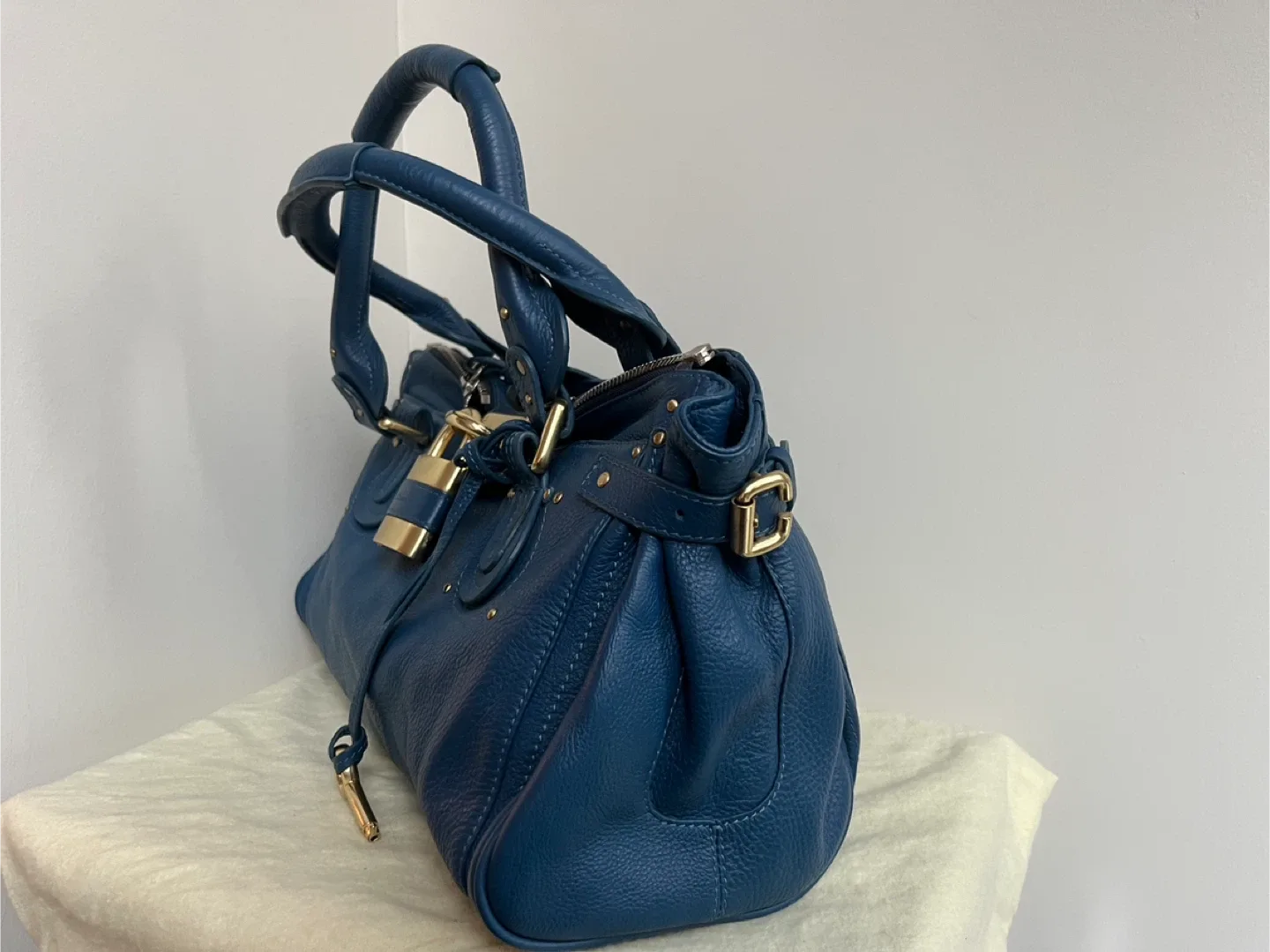 Chloé Paddington Leather Satchel - Blue image indicator(2)